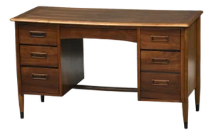 1960s Lane Acclaim Walnut Mid Century Desk
