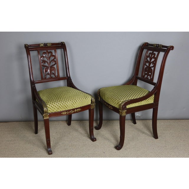 Wood Set of 19th Century Mahogany Chairs For Sale - Image 7 of 13