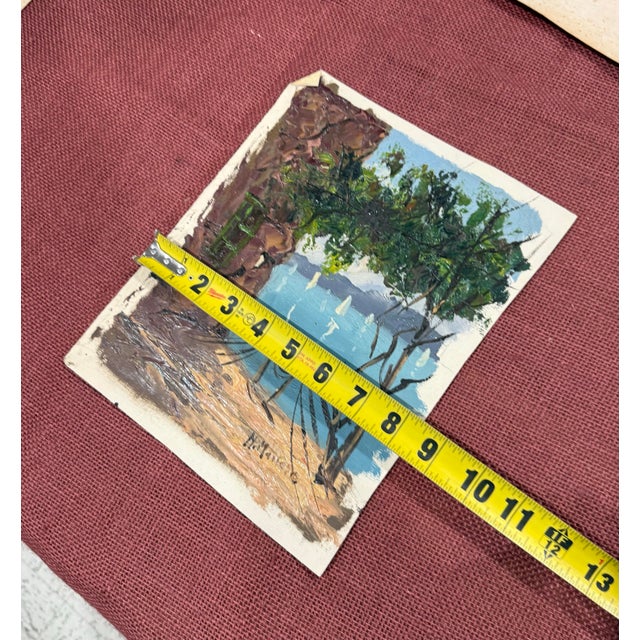 Art Deco N.Manolla Oil Painting 1950s Loose Signed From Italy For Sale - Image 3 of 5