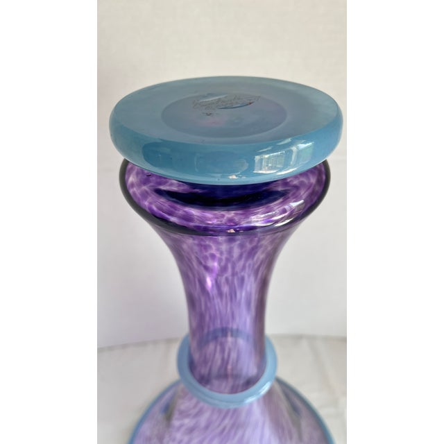 Signed & Numbered Young & Constantin Studio Art Glass Trumpet Vase 1992 For Sale - Image 16 of 16