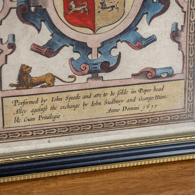 17th Century Map of Denbighshire by John Speed, 1610s For Sale - Image 17 of 18