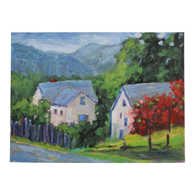 Quiet Places & Coastal Views — Fort Bragg Roses (Original Oil Landscape) For Sale