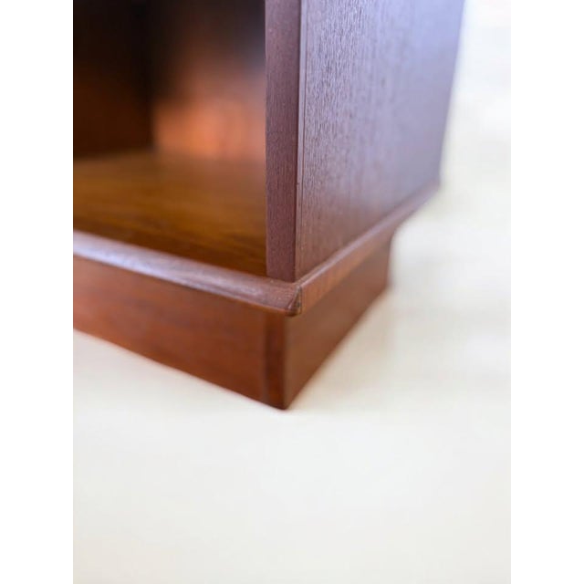 1960s 1960s Vintage Danish Teak 1-Drawer Nightstand/Side Table • Finished Front & Back For Sale - Image 5 of 11