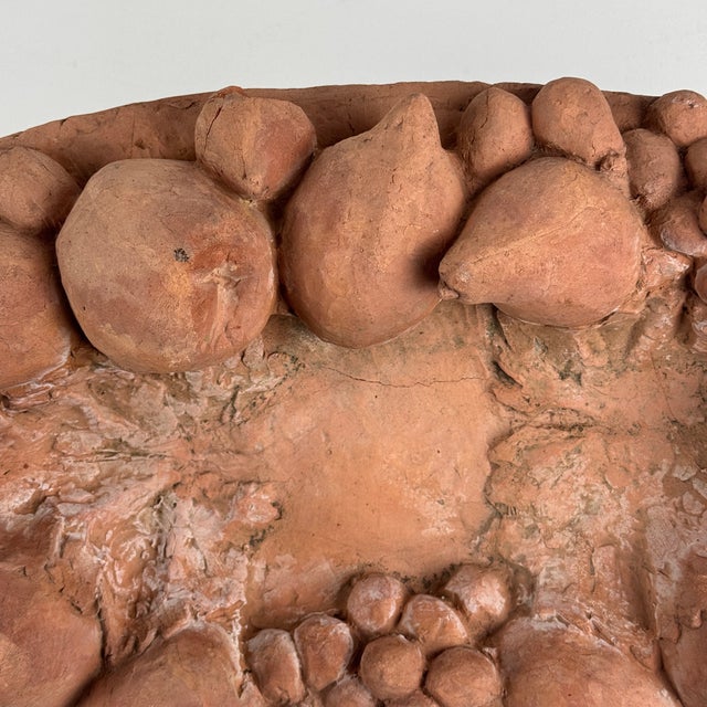 Terra Cotta French Vintage Terracotta Fruit Tray Platter Centerpiece, Singed, Mid 20th Century For Sale - Image 8 of 10