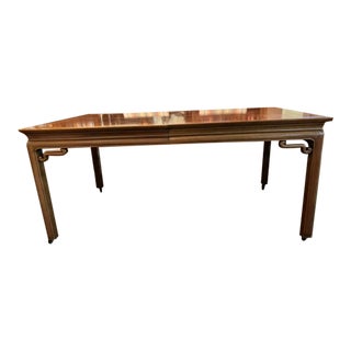 1950s Baker Polished Wood Dining Table For Sale