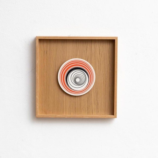 Marcel Duchamp Framed Rotorelief Edited by Walther König Series 133, Germany in 1987. Framed Artwork in Wood. Henri-...
