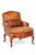A 70's Vibe Vintage French Style Leather Pathwork Chair w/ Leather pillow. A Very comfortable Club Style Chair.