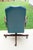 1990s Vintage English Regency Style Tufted Leather Executive Swivel Desk Chair For Sale - Image 5 of 11