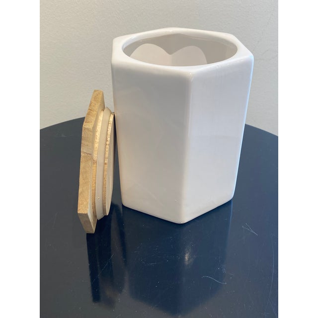 2020s Sophisticated & Modern Ceramic Canister For Sale - Image 5 of 6