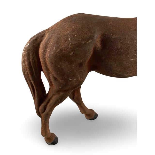 Hubley Manufacturing Company Vintage Hubley Cast Iron Derby Horse 1940’s For Sale - Image 4 of 9