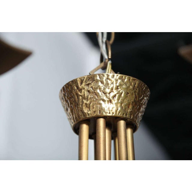 Moe-Bridges Moe-Bridges Brutalist Hammered Mid Century Modern Chandelier, Circa 1970s For Sale - Image 4 of 10