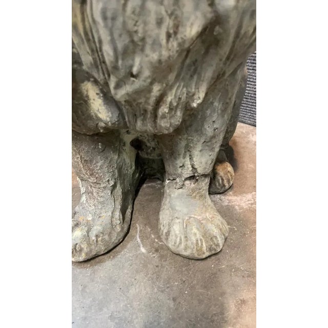 Early 19th Century Concrete Lion Garden Statues - Set of 2 For Sale - Image 4 of 5