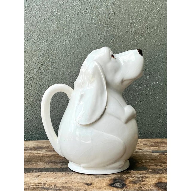 Vintage Ceramic Dog Pitcher For Sale - Image 12 of 12