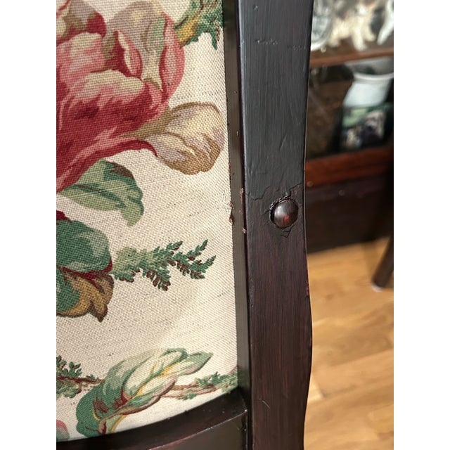 Mid 20th Century Louis XV Armchair Fauteuil Upholstered in Raymond Waites Magnolia Linen Fabric For Sale - Image 10 of 11