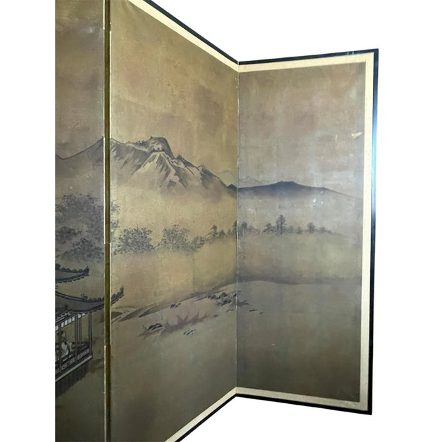 1950s 1950s Japanese Landscape Screen For Sale - Image 5 of 11
