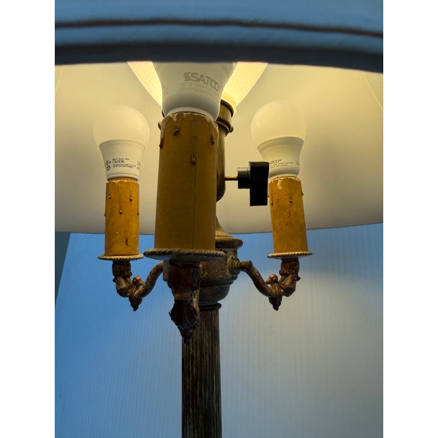 French Provincial Antique French Provincial Style Torchiere Lamp For Sale - Image 3 of 12