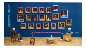 David Hockney, 25th June 2022, Looking at the Flowers, Print