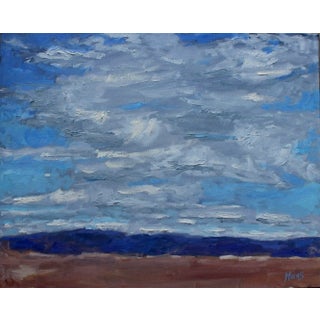 Desertscapes — Nevada Cloudscape (Original Impressionist Oil Landscape) For Sale