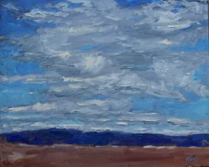 Desertscapes — Nevada Cloudscape (Original Impressionist Oil Landscape)
