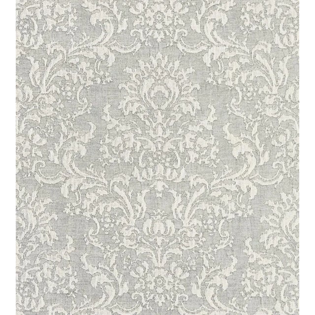 Sample - The House of Scalamandré San Luca Damask Fabric, Pearl Grey For Sale
