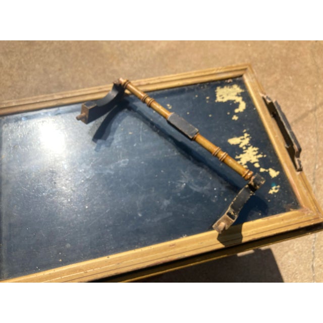 Yellow Early 20th Century Asian Style Bamboo Yellow Rolling Tea Bar Cart For Sale - Image 8 of 10