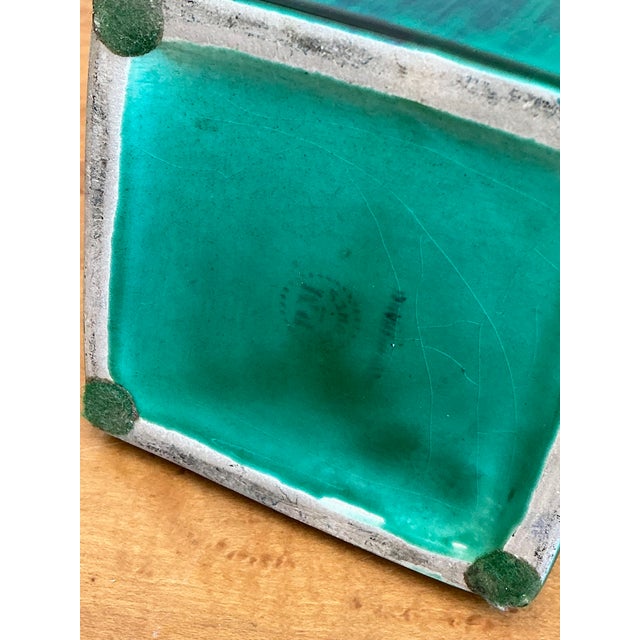 Vintage Drip Glazed Ceramic Vase For Sale - Image 9 of 12
