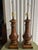 Pair of Wood and Gold Painted Lamps, 20th Century. Wired