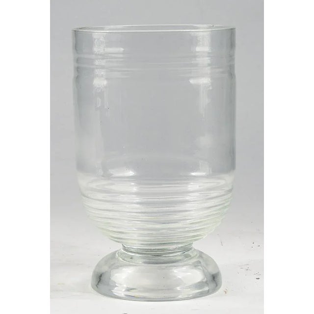 Italian Art Deco Hand Worked Glass Vase, 1940 For Sale - Image 8 of 9