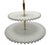 1970s Vintage Fenton Milk Glass Tidbit Server With Silver Crest Rim and Metal Handle For Sale - Image 5 of 12