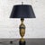 Early to Mid-20th Century Neoclassical Table Lamp Brass and Marble Urn Shaped Base Black Tapered Shade For Sale - Image 4 of 18
