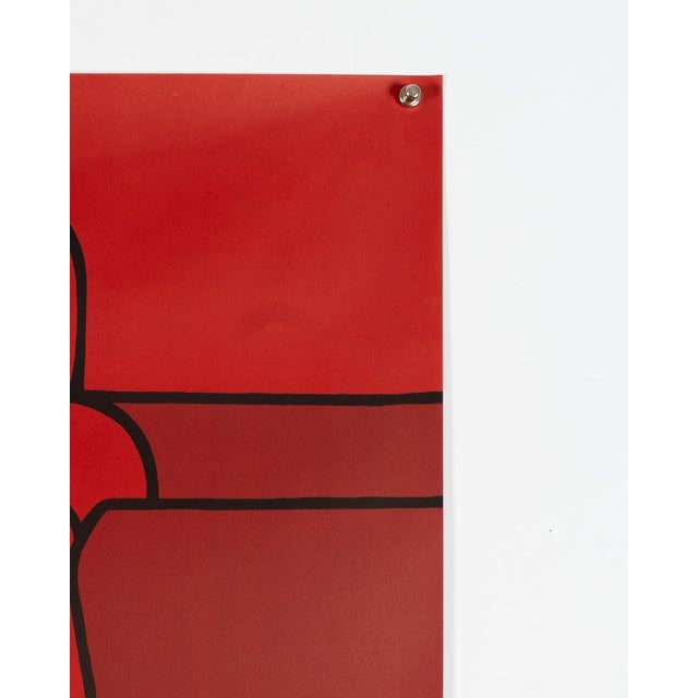 Blue Munich Olympics Serigraph Poster by Valerio Adami, 1972 For Sale - Image 8 of 9