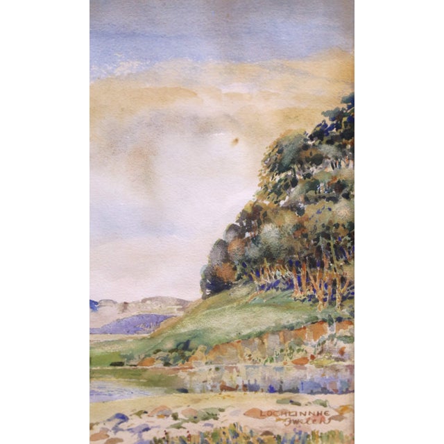 Mid-Century Pair of European Landscape Watercolors Signed Walch, Framed For Sale - Image 16 of 18
