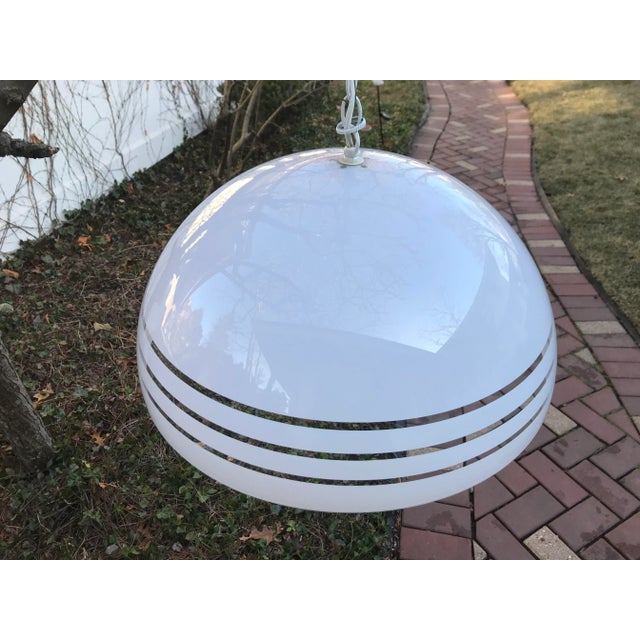 1960s Vintage Mushroom Dome Pendant For Sale In Chicago - Image 6 of 8