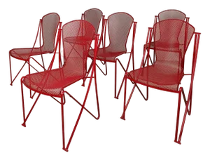 Postmodern Outdoor Chairs attributed to Oscar Tusquets Blanca for Aleph-Driade, 1980s, Set of 6