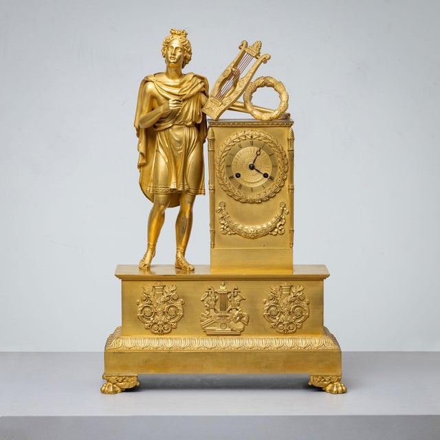 Mantel Clock with Apollo, Early 19th Century For Sale - Image 16 of 16