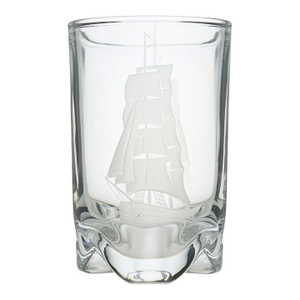Mid 20th Century Orrefors Vicke Lindstrand Engraved Ship Crystal Vase
