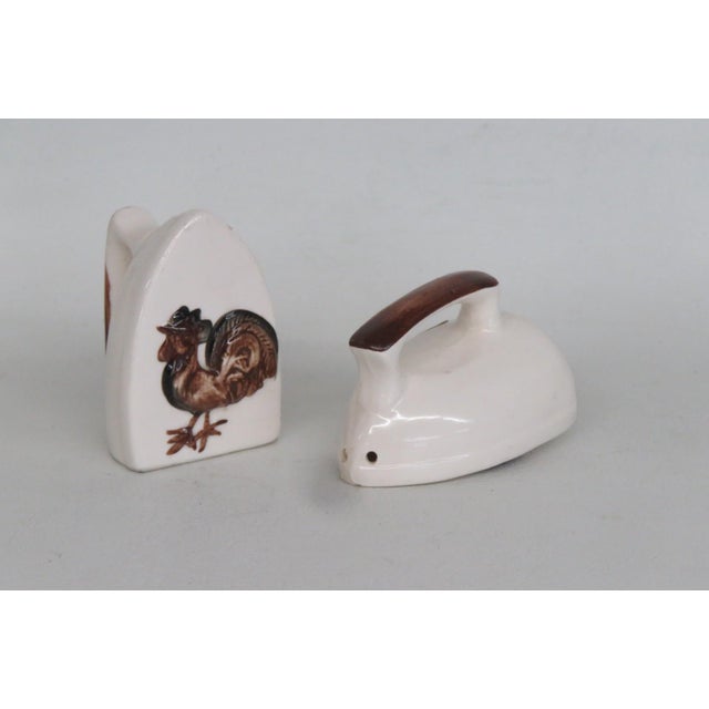 Mid 20th Century Iron Shaped Salt and Pepper Shaker 2 Pair With Rooster Motif For Sale - Image 13 of 13