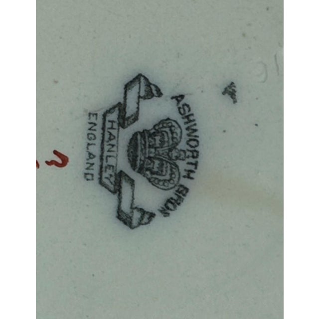 Antique, Early. 20th Century Ashworth Bros Hanley England Ironstone Chinoiserie Bird and Flower Plate For Sale - Image 12 of 12