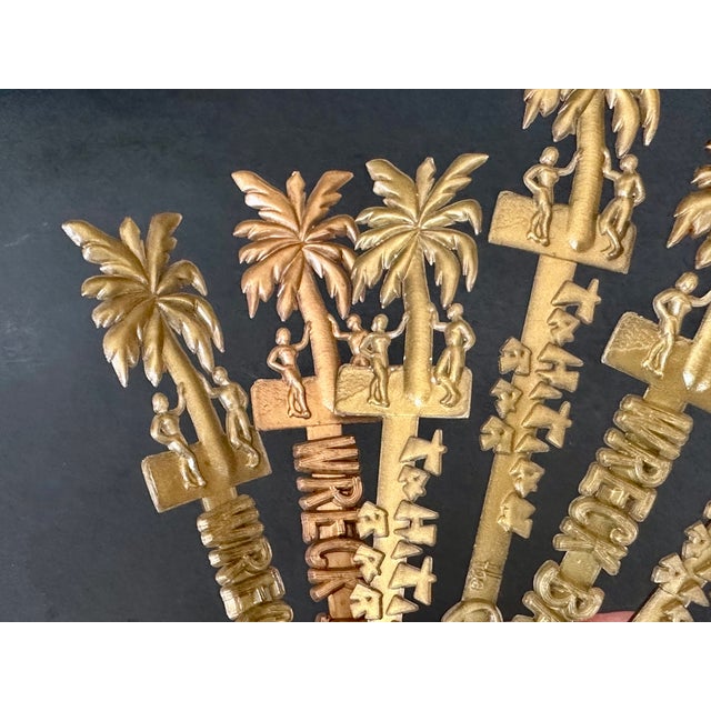 Plastic Vintage Hotel Bar Cocktail Drink Stirrers Wreck Bar Miami Beach For Sale - Image 7 of 12