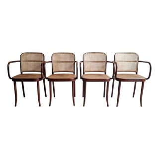 No. 811 Prague Chairs by Josef Hoffmann for Ligna, 1970s, Set of 4 For Sale