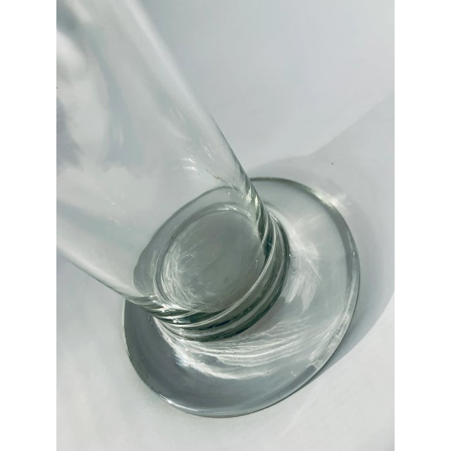 Glass Vintage Mid-Century English Decorative Blown Art Glass Vases/Votive Candle Holders- a Pair For Sale - Image 7 of 12