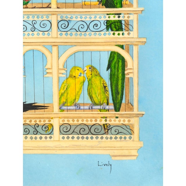 Contemporary naturalistic painting by Texas-based artist Jennifer Lively. The work features groups of various species of...