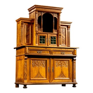 Late 19th Century German Gothic Revival Parlor Cabinet For Sale