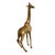 Mid 20th Century Mid-Century Modern Tall Brass Giraffe Sculpture With Engraved Patterned Surface For Sale - Image 5 of 10