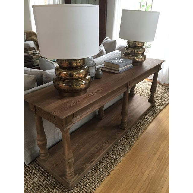 Restoration Hardware Distressed Rectory Console Table Chairish