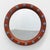 Round Teak Mirror with Blue Ceramic Stud Decoration by Deknudt, 1960s, 1950s For Sale - Image 11 of 11