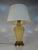 1970s Ginger Jar Table Lamp Mid Century Modern Blue Yellow Glaze Retro Pottery Vintage For Sale - Image 5 of 17