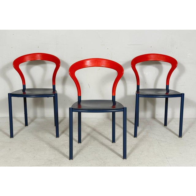 Postmodern Lotus Chairs by Hartmut Lohmeyer for Kusch&Co., Germany, 1980s, Set of 4 For Sale - Image 3 of 17