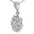 Contemporary 14K White Gold 1 1/5 Cttw Diamond Composite Cluster Pendant Necklace (F-G Color, VS2-SI1 Clarity) - 18" Inches For Sale - Image 3 of 5
