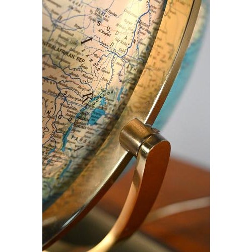 Metal Columbus Duo Globe in Brass For Sale - Image 7 of 14